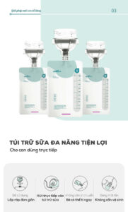 Túi trữ sữa cảm biến nhiệt độ Spectra có nắp vặn